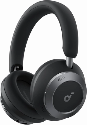 Soundcore Space One Pro, FlexiCurve Over-Ear Headphone, Adaptive Active Noise Cancelling Headphones Driven by 6 Mics, 60H Lossless Audio, Ultra-Fast Charging, Hi-Res Wireless, Comfortable Fit over-ear headphones,closed back headphones,wireless studio cans,