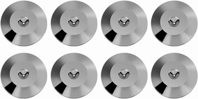 Speaker Base Pad, 8 Pcs Universal Copper Speaker Spikes Pads Speaker Shock Base Pad Isolation Stand Feet Cone Base Mats Floor Disc(gun color) isolation pads,speaker feet,vibration dampeners,
