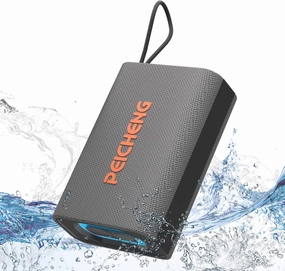 Speaker, Portable Wireless Bluetooth Speakers, Waterproof Loud Stereo Sound with RGB Lights TWS Paire Long Playtime for Home/Party/Outdoor, Electronic Gadgets (1PCS, Gray) wireless speakers,portable Bluetooth speaker,multiroom speaker,