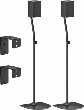 Speaker Stand Pair for Samsung Speaker Stands and Wall Mount - 33" to 42" Height Adjust Floor Speaker Stand for Samsung Surround Sound Rear Speakers Stand with Keyhole & Thread Hole speaker stands,monitor stands,floor speaker holders,