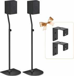 Speaker Stands Pair for Samsung HW-Q990C HW-Q990D Rear Speaker Stand with Wall Mount - Height Adjustable Speaker Floor Stands for Q Series Samsung Speaker Stands Pair with Keyhole or Thread Hole speaker stands,monitor stands,floor speaker holders,