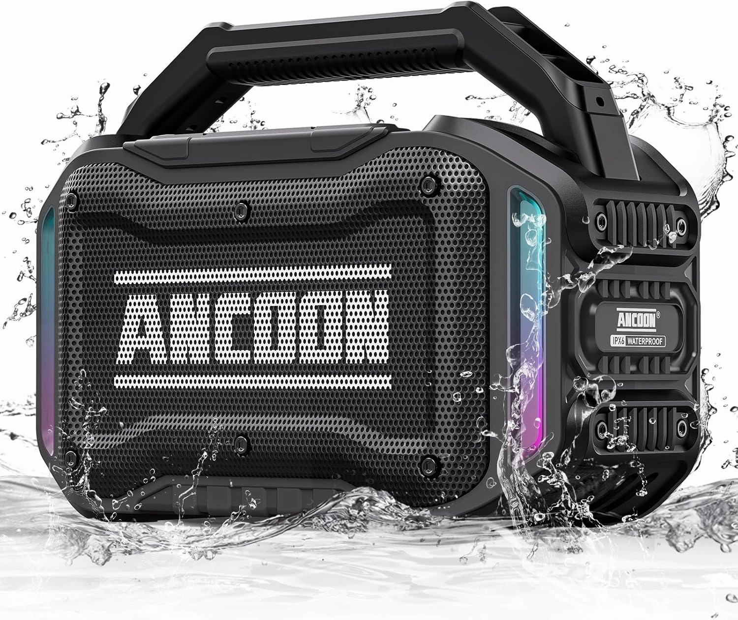 Speakers Bluetooth Wireless: 80W(Peak) Loud Speaker with Bass, 20H Playtime, IPX6 Waterproof, Large Jobsite Speakers for Work, Outdoor, Workshop, Garage, Portable Speaker with TWS (Black) floorstanding speakers,tower speakers,stereo floor speakers,
