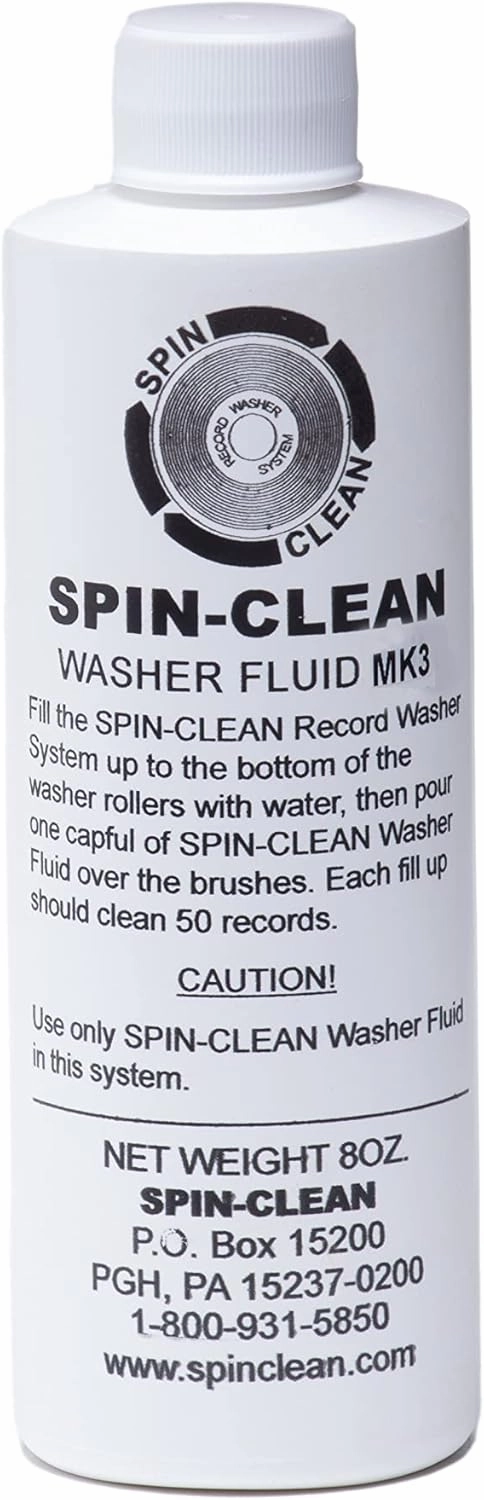 Spin-Clean Record Washer Fluid 8oz. | Alcohol-Free Record Cleaner Solution | Vinyl Record Cleaner Fluid record cleaning kit,vinyl cleaner,stylus brush set,