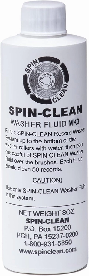 Spin-Clean Record Washer Fluid 8oz. | Alcohol-Free Record Cleaner Solution | Vinyl Record Cleaner Fluid record cleaning kit,vinyl cleaner,stylus brush set,
