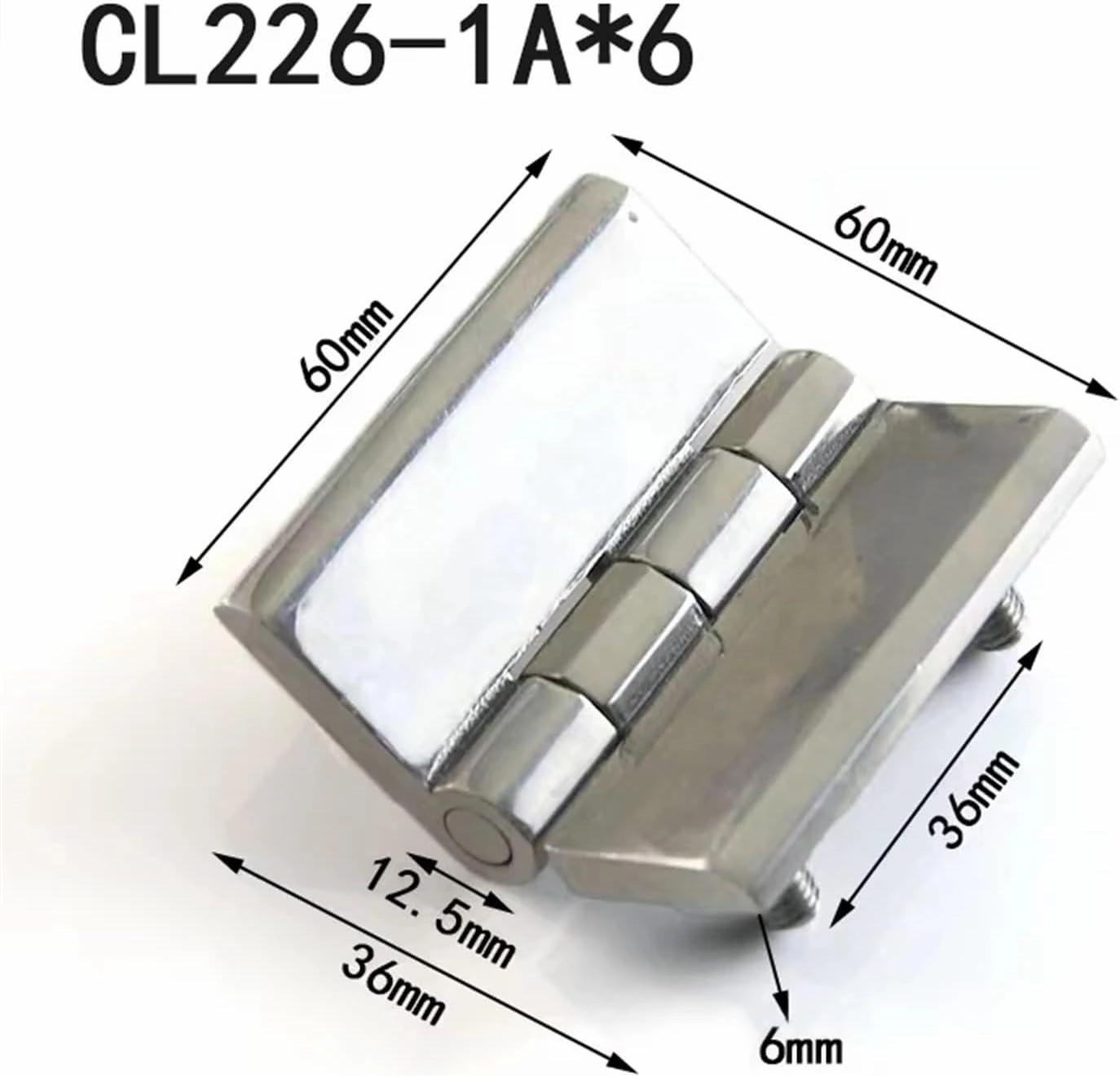 Stainless Steel CL226-1A/2A/3A Hinge Industrial Equipment Electric Cabinet Door Hinges Furniture Hardware 1Pcs(3pcs-polishing-1A-6)