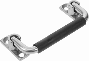 Stainless Steel Folding Handle with Rubber Grip Heavy Duty Pull Handle for Trailers Cabinets and Equipment Positioning for Easy Use and Comfortable Design equipment cabinet,AV gear cabinet,component enclosure,