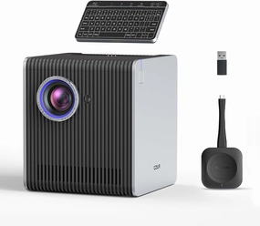 StarryHub Video Conferencing System 2024 Edition, 2200 ANSI Lumens Short Throw Projector   HD 1080P Conference Room Camera with Auto Framing   6 AI-Driven Microphones   Conference Speakers home cinema system,5.1 home theater,surround sound package,