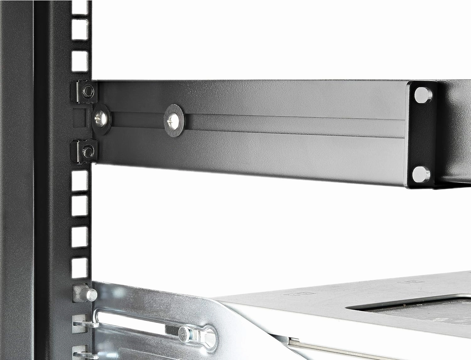 StarTech.com 12U 4-Post Mobile Server Rack and 1U 19" Universal Rack Mount Rails