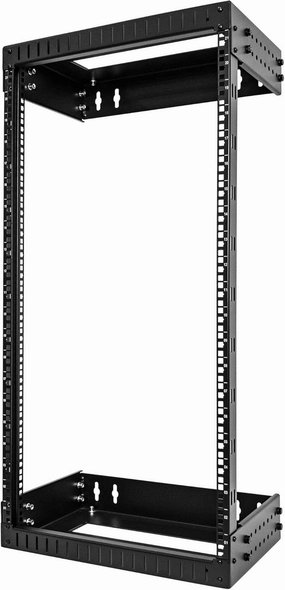 StarTech.com 2-Post 21U Heavy-Duty Wall Mount Network Rack, 19" Open Frame Server Rack with Adjustable Depth, Wall Mount Data Rack for IT / AV / Patch Panel / Computer Equipment (RACK-21U-20-WALL-OA) audio rack,hi-fi component stand,media shelf,