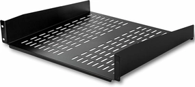 StarTech.com 2U Server Rack Shelf - Universal Vented Rack Mount Cantilever Tray for 19" Network Equipment Rack & Cabinet - Heavy Duty Steel - Weight Capacity 50lb/23kg - 16" Deep Shelf, TAA audio rack,hi-fi component stand,media shelf,