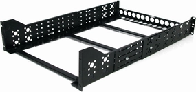 StarTech.com 3U Universal Server Rack Rails - TAA Compliant Fixed Mounting Rails - 19" Adjustable Depth Rack Mount Rails (UNIRAILS3U) Black rackmount gear,audio rack equipment,studio rackmounts,