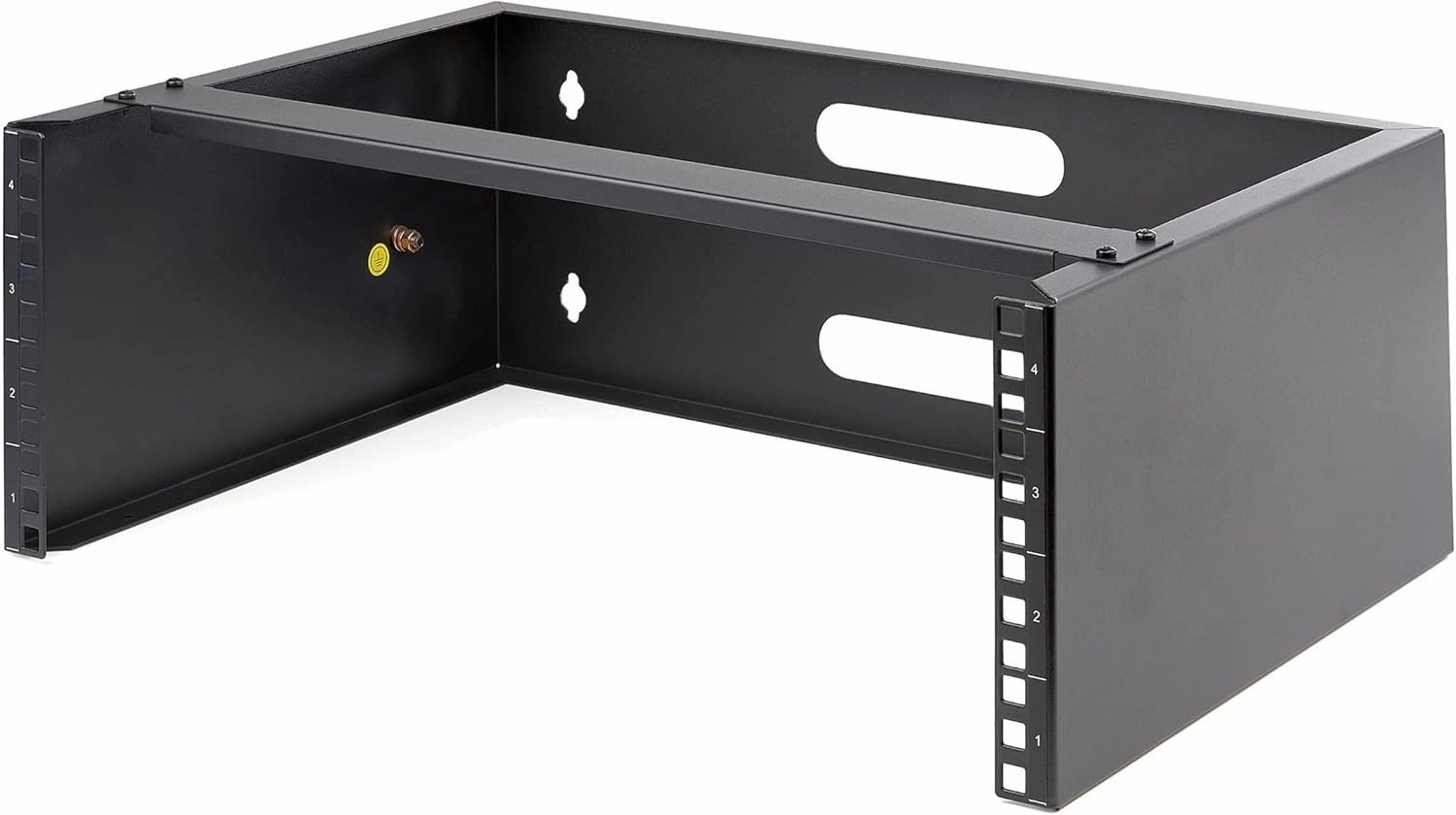 StarTech.com 4U Wall Mount Network Rack - 14 Inch Deep (Low Profile) - 19" Patch Panel Bracket for Shallow Server and IT Equipment, Network Switches - 44lbs/20kg Weight Capacity, Black (WALLMOUNT4) audio rack,hi-fi component stand,media shelf,