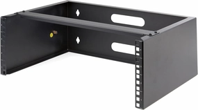StarTech.com 4U Wall Mount Network Rack - 14 Inch Deep (Low Profile) - 19" Patch Panel Bracket for Shallow Server and IT Equipment, Network Switches - 44lbs/20kg Weight Capacity, Black (WALLMOUNT4) audio rack,hi-fi component stand,media shelf,