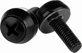 StarTech.com M5 x 12mm - Screws - 100 Pack, Black - M5 Mounting Screws for Server Rack & Cabinet , TAA (CABSCREWSM5B) rackmount gear,audio rack equipment,studio rackmounts,