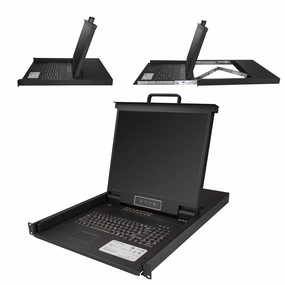 StarTech.com Rackmount KVM Console - 1U - 19in - 16 Port KVM - VGA KVM - Rack Mount Monitor - Rackmount LCD Monitor - Rackmount Console (RKCONS1916K) rackmount gear,audio rack equipment,studio rackmounts,