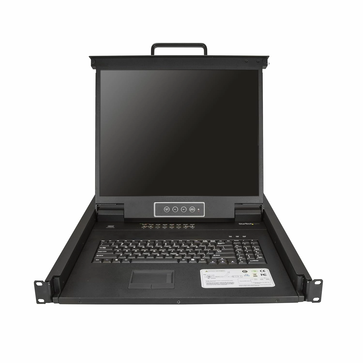 StarTech.com Rackmount KVM Console - 1U - 19in - 16 Port KVM - VGA KVM - Rack Mount Monitor - Rackmount LCD Monitor - Rackmount Console (RKCONS1916K)