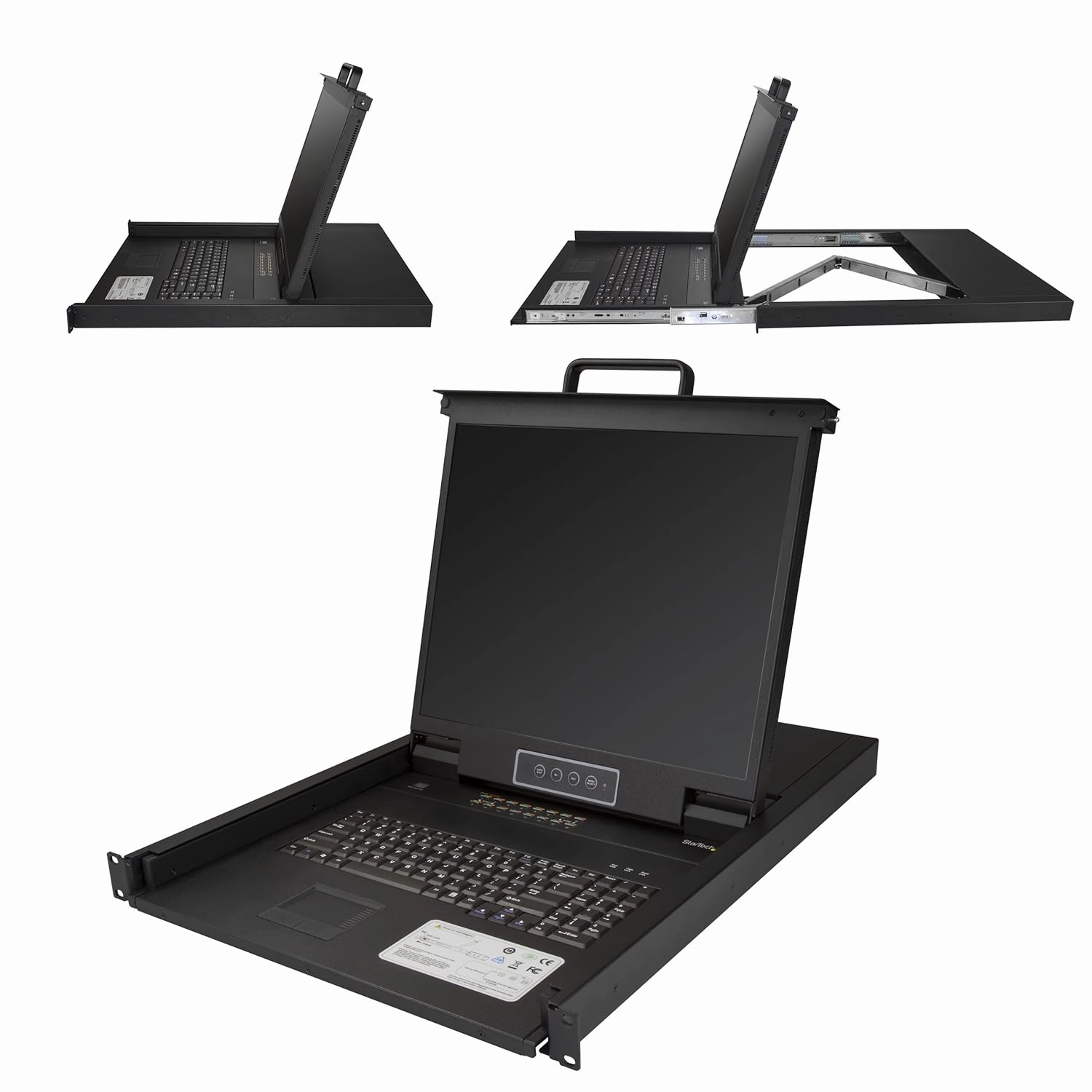 StarTech.com Rackmount KVM Console - 1U - 19in - 16 Port KVM - VGA KVM - Rack Mount Monitor - Rackmount LCD Monitor - Rackmount Console (RKCONS1916K) rackmount gear,audio rack equipment,studio rackmounts,