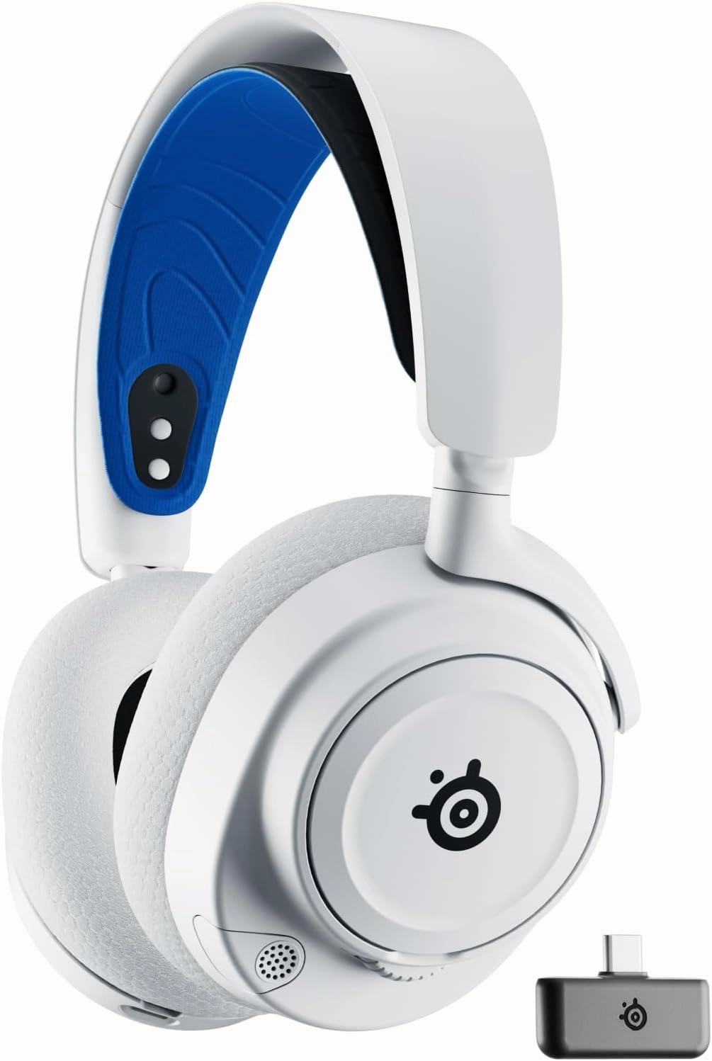 SteelSeries Arctis Nova 7P Wireless Multi-Platform Gaming Headset  Neodymium Magnetic Drivers  2.4GHz   Bluetooth  38Hr USB-C Battery  Gen2 AI Mic  PlayStation, PC, Switch, VR, Mobile - White reference headphones,neutral sound headphones,monitor headphones