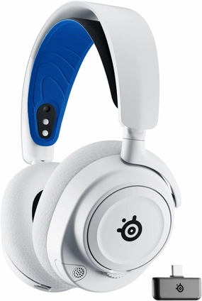 SteelSeries Arctis Nova 7P Wireless Multi-Platform Gaming Headset  Neodymium Magnetic Drivers  2.4GHz   Bluetooth  38Hr USB-C Battery  Gen2 AI Mic  PlayStation, PC, Switch, VR, Mobile - White reference headphones,neutral sound headphones,monitor headphones