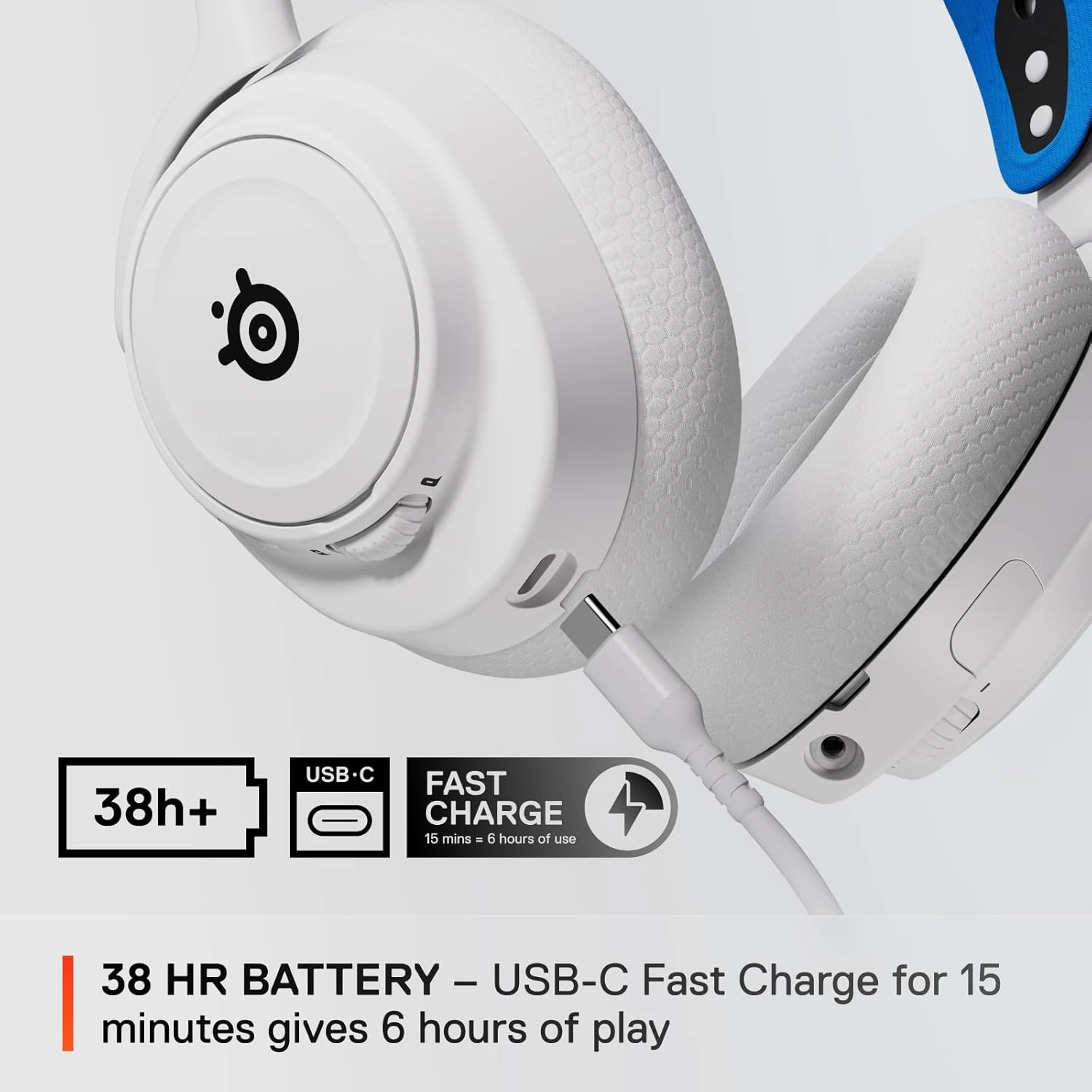 SteelSeries Arctis Nova 7P Wireless Multi-Platform Gaming Headset  Neodymium Magnetic Drivers  2.4GHz   Bluetooth  38Hr USB-C Battery  Gen2 AI Mic  PlayStation, PC, Switch, VR, Mobile - White