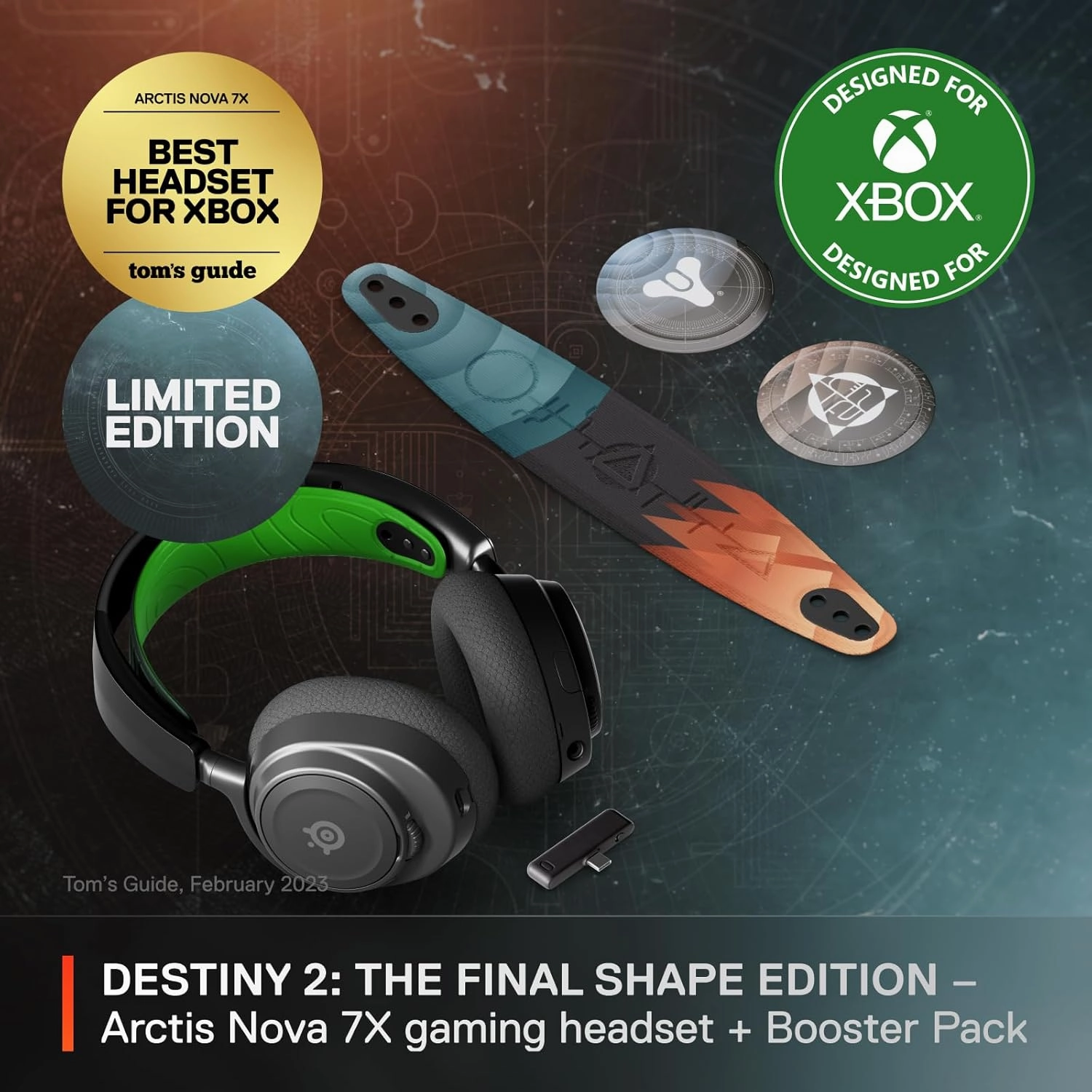SteelSeries Arctis Nova 7X Wireless Multi-Platform Gaming Headset Bundle  Destiny 2: The Final Shape Edition  in-Game Items  2.4GHz   Mixable Bluetooth  38Hr USB-C Battery  Xbox, PC, PlayStation