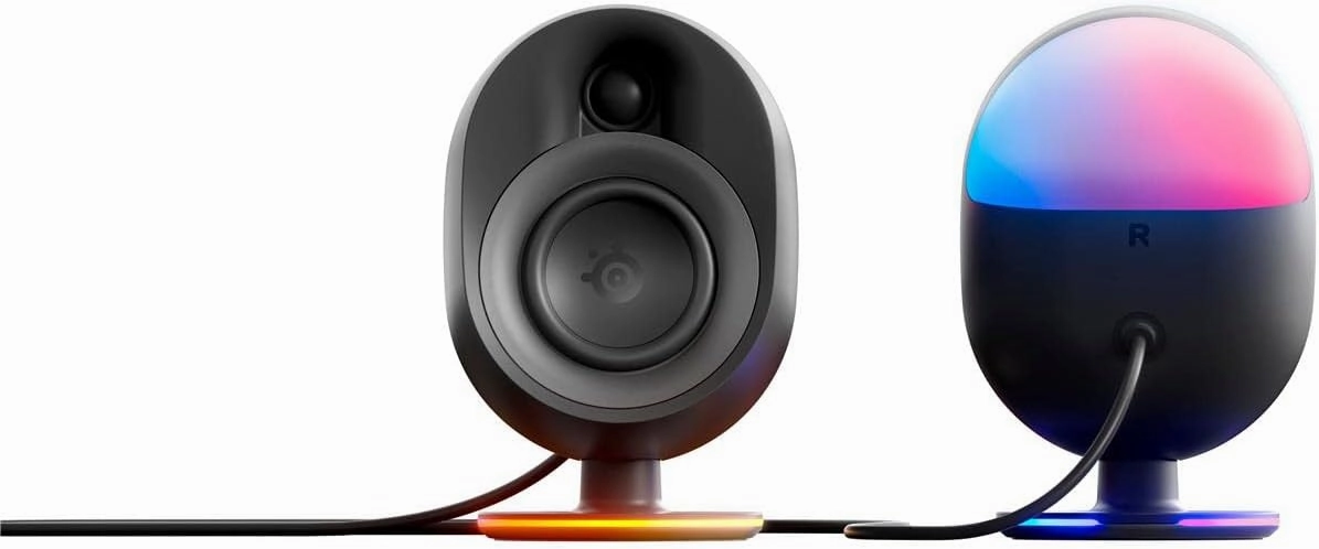 SteelSeries Arena 9 Illuminated 5.1 Desktop Gaming Speakers  5.1 USB Surround Sound  Wireless Rear Speakers  2-Way Speaker Design  Subwoofer  RGB Light, Bluetooth  PC, PlayStation, Mobile, Mac