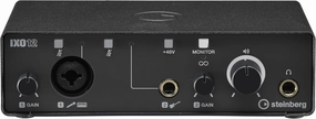 Steinberg IXO12 Black, 2x2 USB 2.0 24-Bit/192kHz Audio Interface With Cubase AI, Cubasis LE and Steinberg Plus Software audio interface,USB interface,music recording input,
