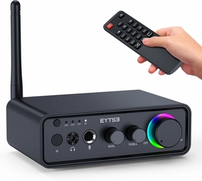 Stereo Amplifier HiFi Class D Audio Receiver Amp 100Wx2 2.1 Channel Digital Amplifier Home Audio TPA3116, w/RCA/Optical/Coaxial/Mic Input for Home Outdoor Passive Speaker/Active Speaker headphone amplifier,portable amp,desktop headphone amp,