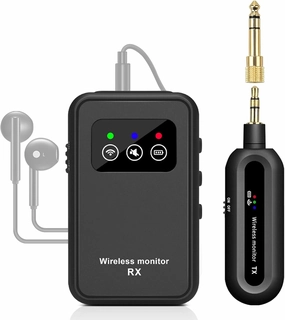 Stereo Wireless in-Ear Monitor System 2.4G Wireless IEM System Stage Monitor with 90 Rotate Transmitter Beltpack Receiver Automatic Pairing, 164ft for Studio, Band, Live Performance in-ear monitors,hi-fi IEMs,studio earphones,