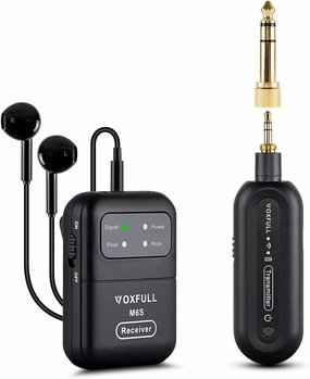 Stereo Wireless in Ear Monitor System 2.4G Wireless IEM System with Transmitter Clip on Receiver Automatic Pairing in-Ear Monitoring for Church,Stage,Live Performance (M6S) in-ear monitors,hi-fi IEMs,studio earphones,