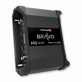 Stetsom Bravo HQ 400.4 - Multichannel Car Audio Digital Amp, 2 Ohms Stable - 400 Watts RMS 4 Independent Channels, Variable Crossover, Full Range, Car Stereo ds Bridge Speakers 400x4 RCA & High Input wireless audio bridge,Bluetooth transmitter,WiFi aud