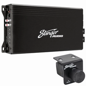 STINGER Audio MT20001 1-Channel Monoblock 2000 Watt RMS Car Audio Subwoofer Amplifier w/Remote Control Bass Knob, Class D, Hexfet Mosfet, Subsonic Filter, Low-Pass Filter, Bass Boost Q power amplifier,stereo amp,hi-fi power amp,