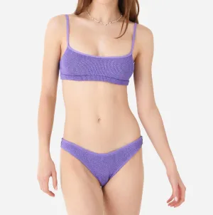 Strap Saint Crop Bikini Top In Mauve Eco
