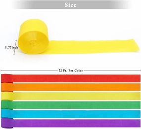 Streamers Paper 433ft Long 1.77in Wide Crepe Paper for Party,Wedding,Festival(Rainbow) network streamer,wireless audio player,Wi-Fi music streamer,