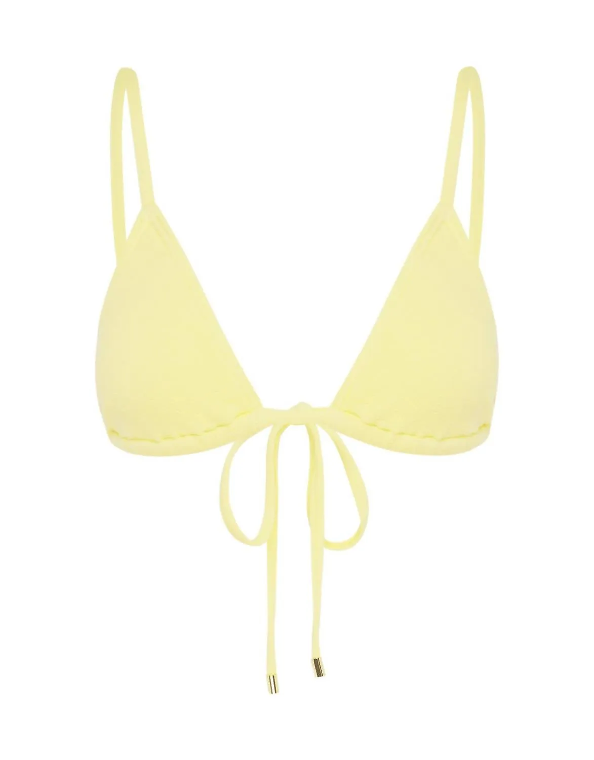 String Triangle Bikini Top In Lemon