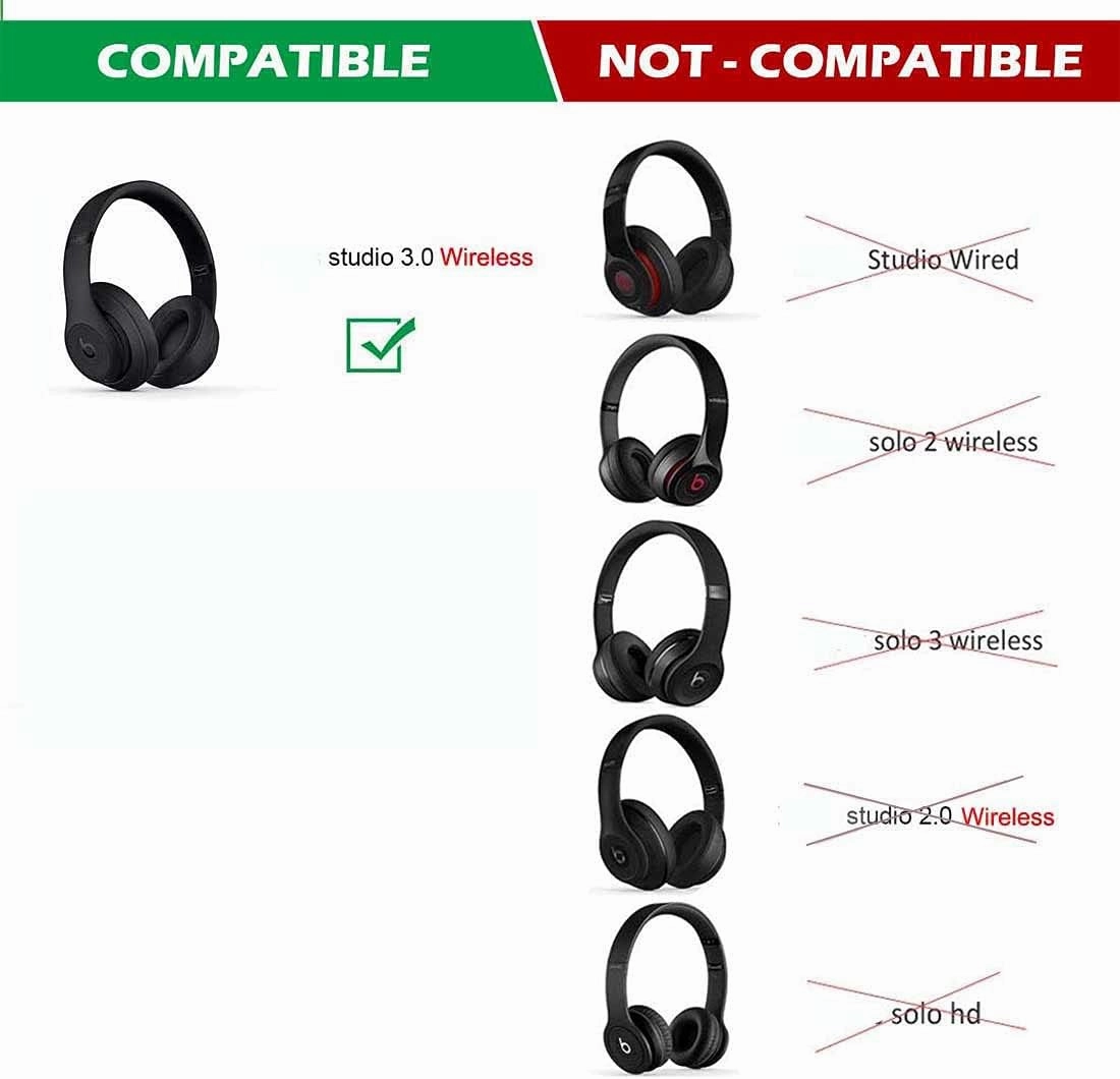 Studio 3 Headband Connector Hinge Replacement Metal Repair Parts for Studio 3 3.0 Wireless Over Ear Headphone (Matte Black   Not Fit Solo Series Headphone)
