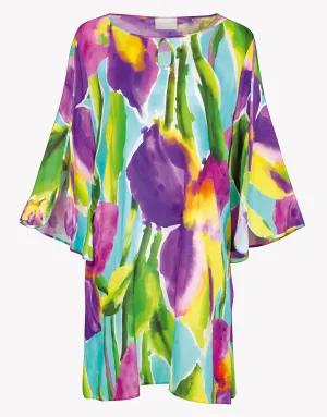Summer Aquarelle Tunic - Aqua Iris