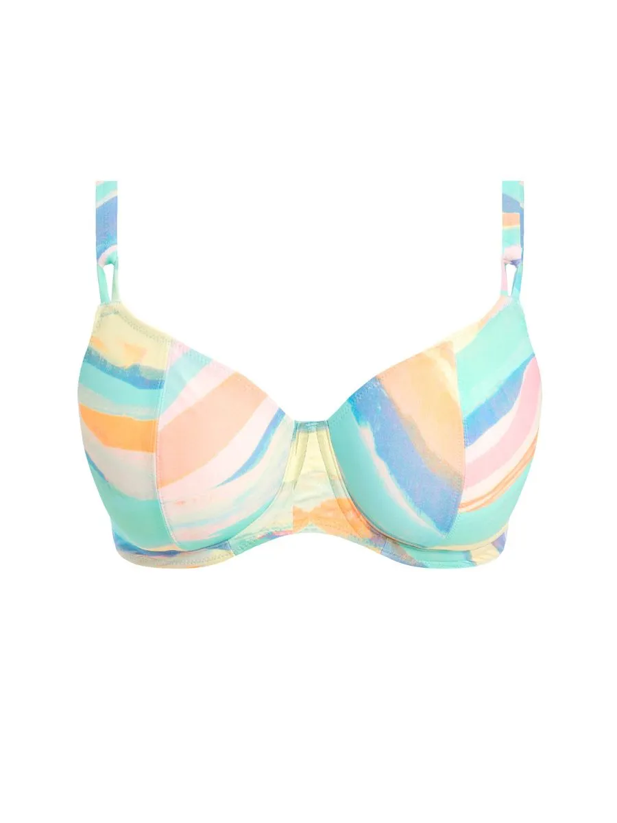 Summer Reef Plunge Bikini Top - Aqua