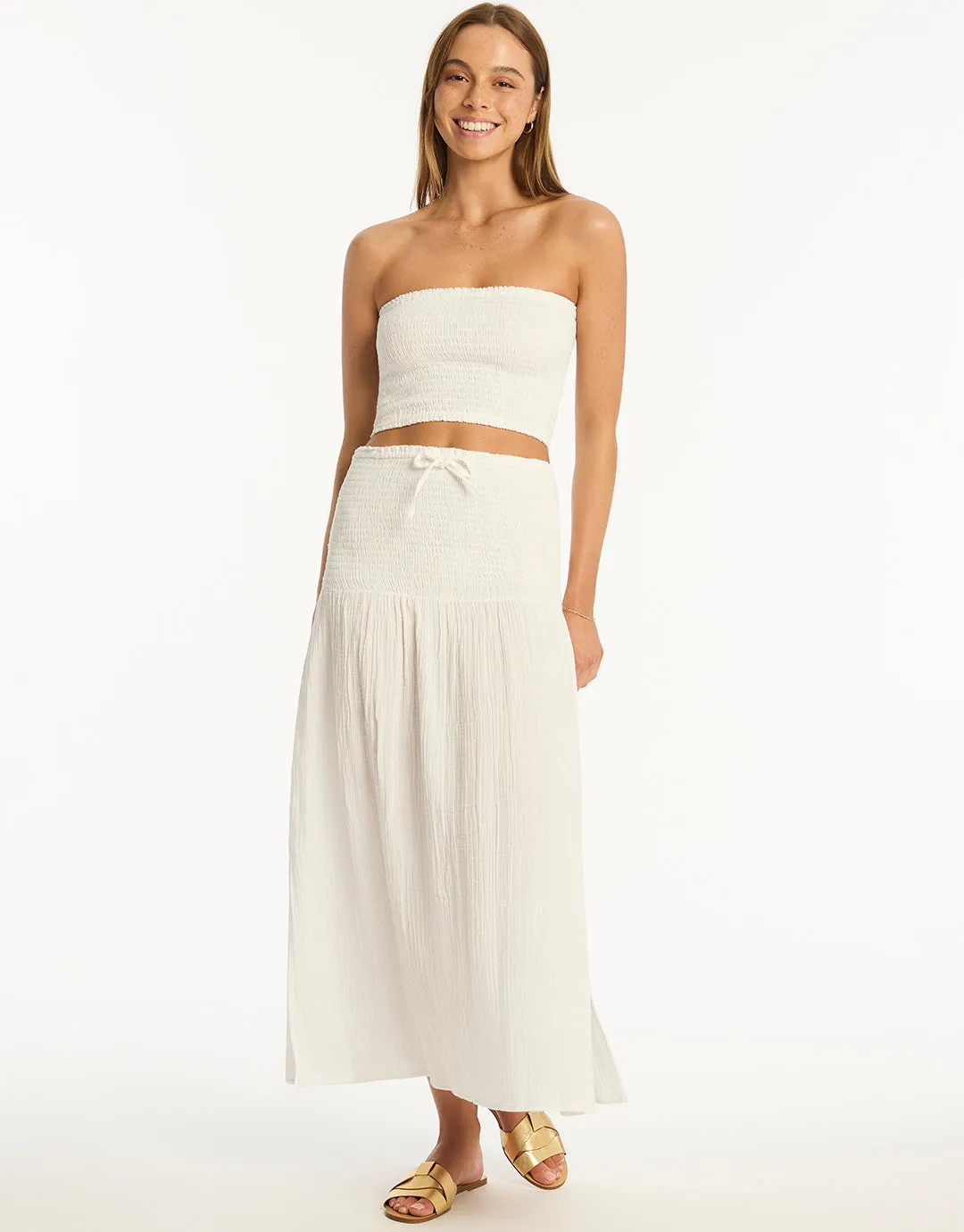 Sunset Beach Bandeau Top - White