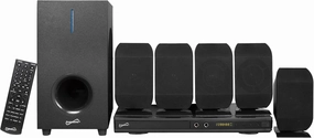 Supersonic SC-38HT 5.1 Surround Channel DVD Home Theater System with DVD/CD Support, Karaoke Mic Jacks, USB Input, FM Radio, 75W Speaker Output, Multi-Language Support, and Remote Control! surround sound system,cinema audio kit,5.1 surround package,