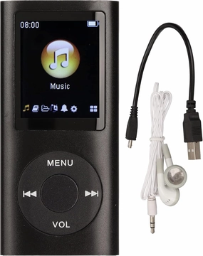 Support TF Cards MP3 Player, Stylish Multifunctional Lossless Sound Slim 1.8 Inch LCD Screen Portable MP3 Music Player (Black) hi-res portable player,digital audio player,DAP lossless,