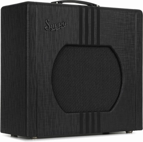 Supro Delta King 12 1 x 12-inch 15-watt Tube Combo Amp - Black and Black tube amplifier,valve amp,audiophile tube stereo,