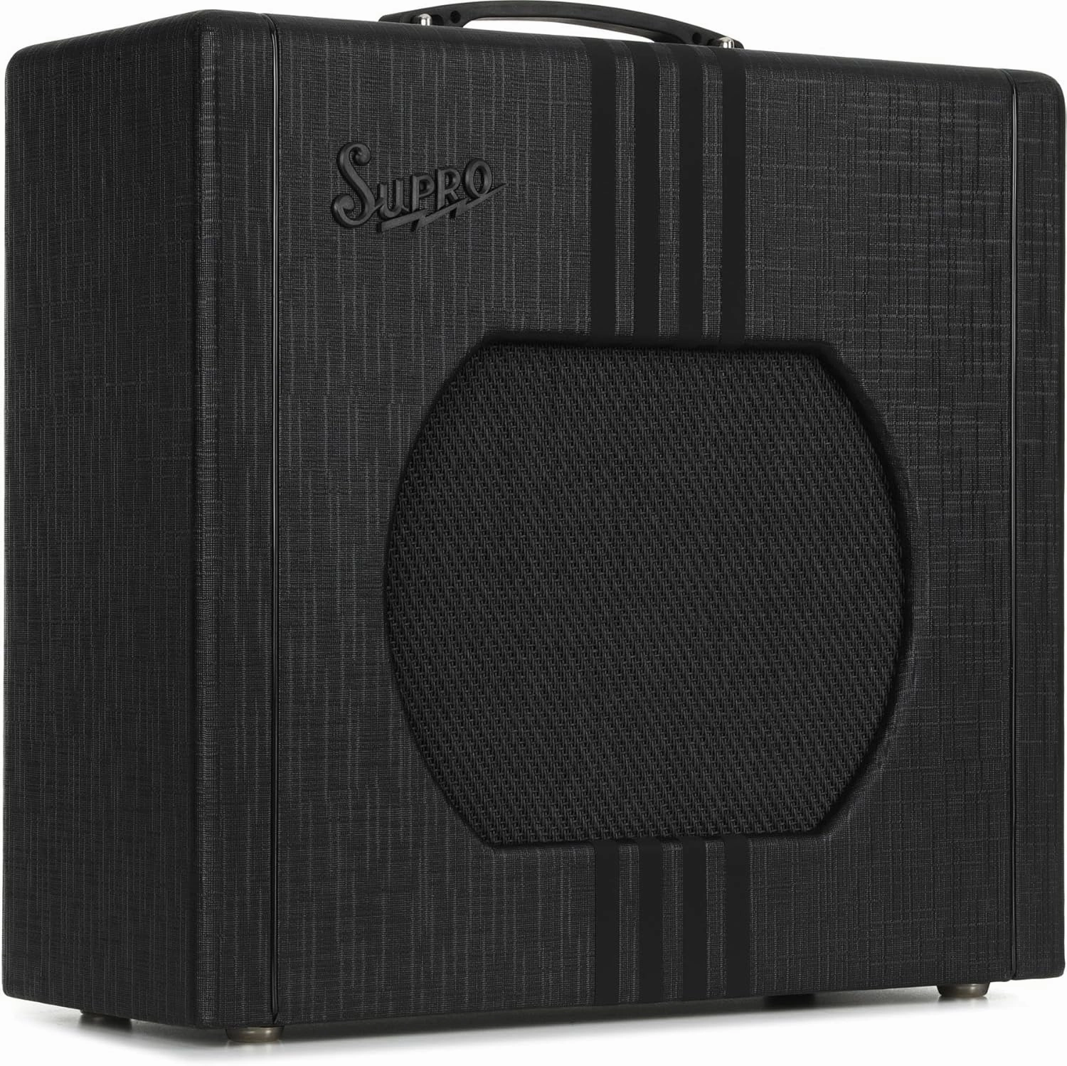 Supro Delta King 12 1 x 12-inch 15-watt Tube Combo Amp - Black and Black tube amplifier,valve amp,audiophile tube stereo,