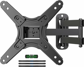 Suptek Full Motion TV Monitor Wall Mount for Most 13-42 Inch LED LCD Flat Curved Screen TVs & Monitors, Articulating Arms Swivel Tilt Extension Rotation, Max VESA 200x200mm up to 44lbs, MA1345 speaker wall mount,audio bracket,AV wall mounting,