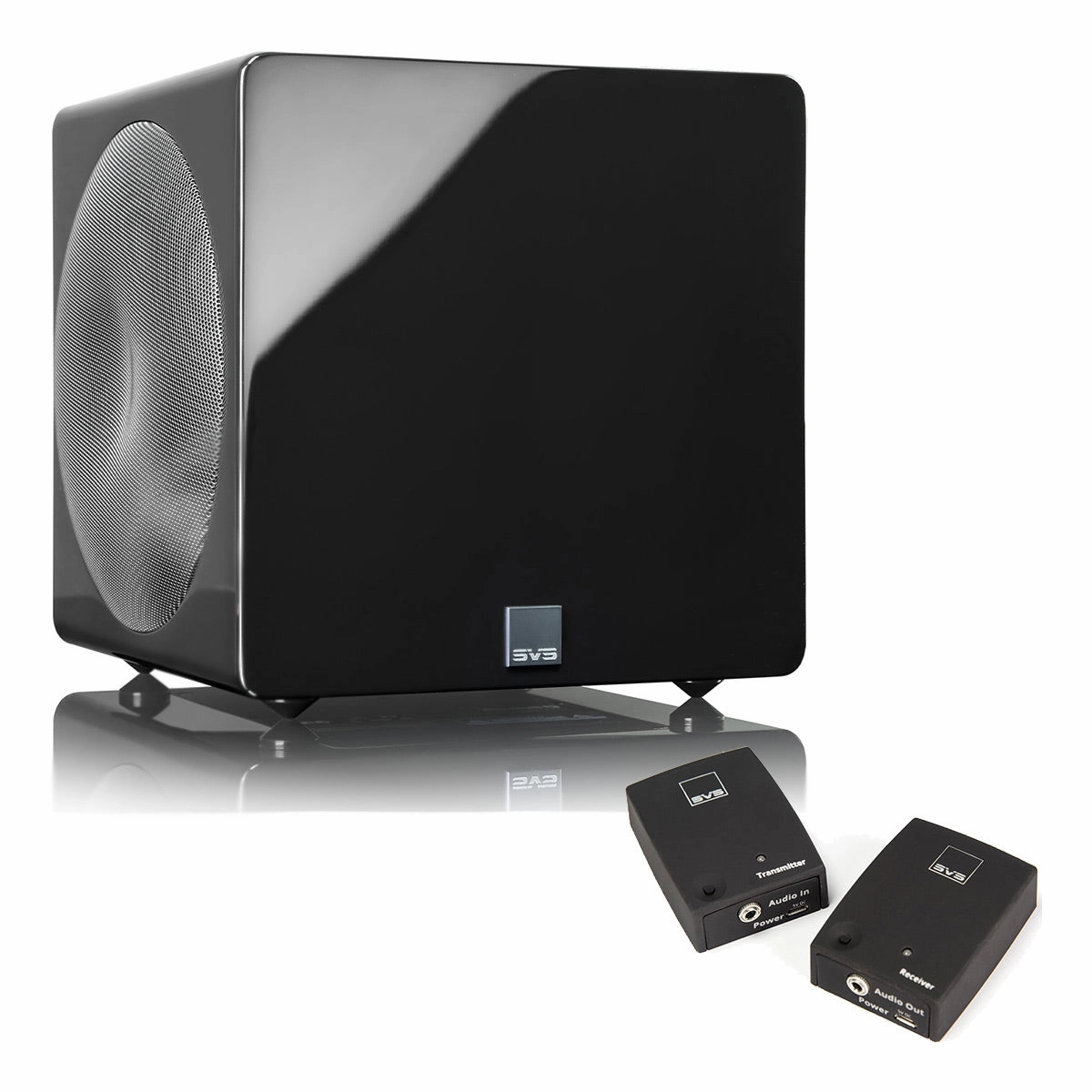 SVS 3000 Micro Sealed Subwoofer with SoundPath Wireless Audio Adapter (Piano Gloss Black) Subwoofers,Bass Speakers,Woofers