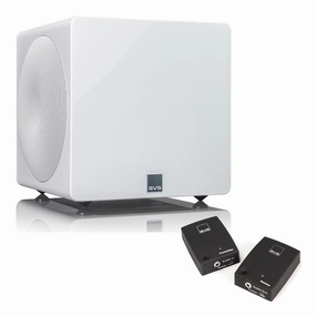 SVS 3000 Micro Sealed Subwoofer with SoundPath Wireless Audio Adapter (Piano Gloss White) Subwoofers,Bass Speakers,Woofers