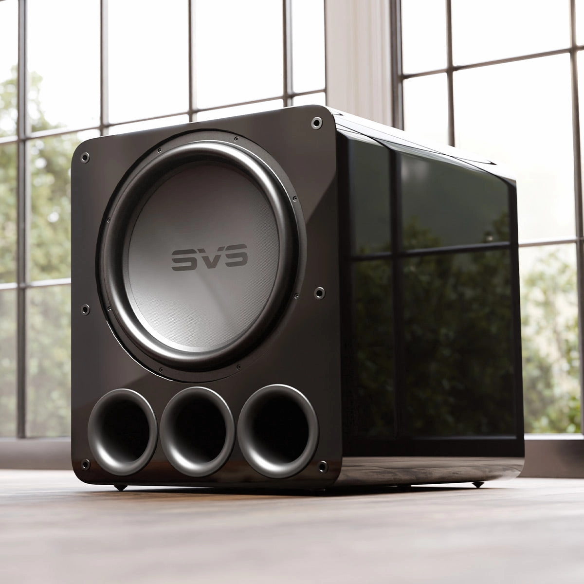 SVS PB17-Ultra 17 Inch Ported Subwoofer with SoundPath Wireless Audio Adapter (Piano Gloss Black)
