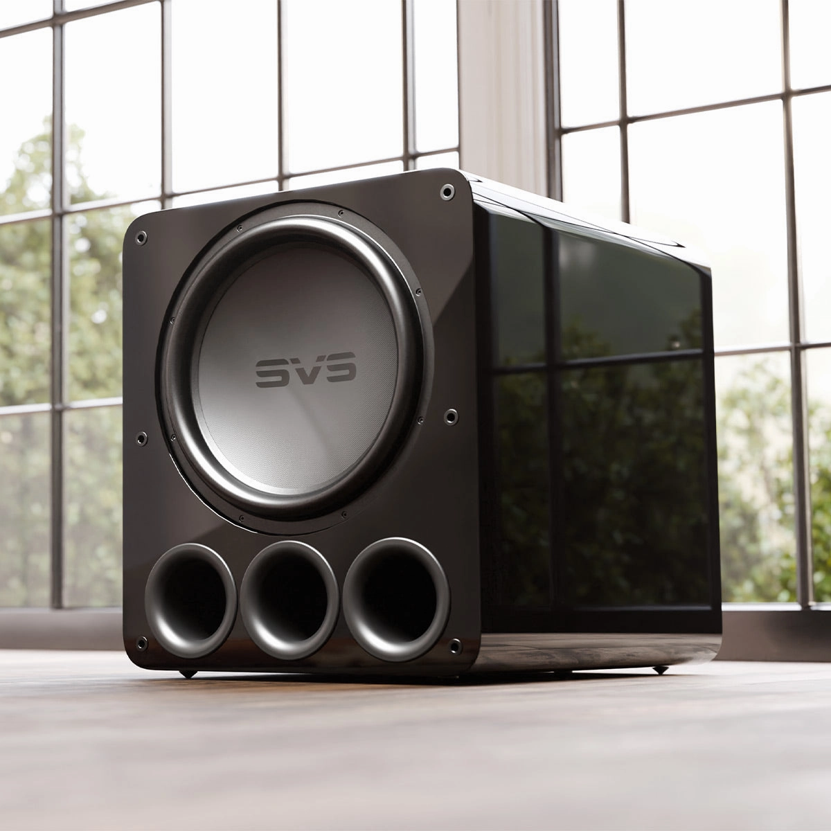 SVS PB17-Ultra 17 Inch Ported Subwoofer with SoundPath Wireless Audio Adapter (Piano Gloss Black)