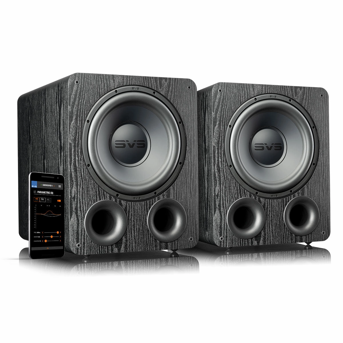 SVS PB-1000 Pro Ported Subwoofers - Pair (Premium Black Ash) Subwoofers,Bass Speakers,Woofers
