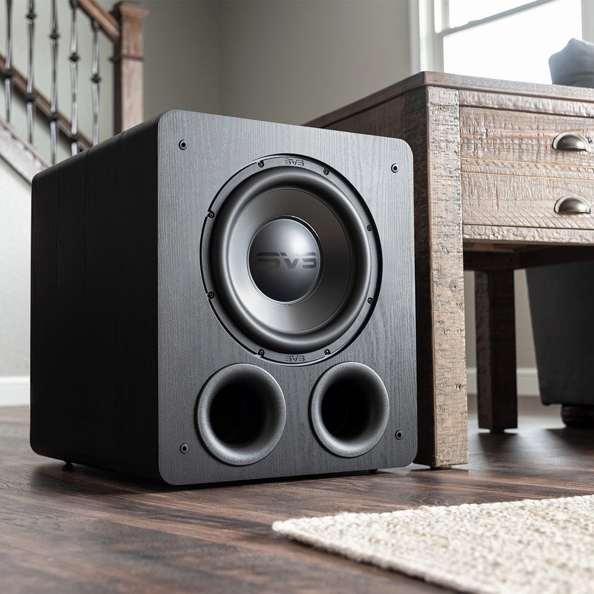 SVS PB-2000 Pro 12 Inch Ported Subwoofer with SoundPath Wireless Audio Adapter (Premium Black Ash)
